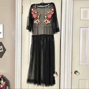 Zara Sheer Floral Dress